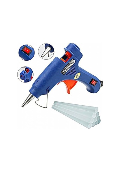 Silikon Tabancası 20w Elektrikli Yapıştırıcı Tabancası 16 Adet Ince Silikon Çubuk İle