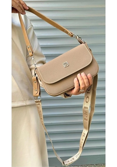 Just Polo Kadın Günlük Kullanıma Uygun Su Geçirmez Şık El Ve Omuz Çantası Shopper Ebat: 23 X 14 Cm Kum