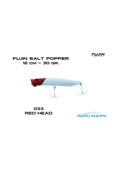 Fujin Salt Popper Sp120sw Sahte Balık, 033 Red Head