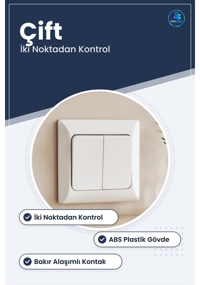 Komutätörlü Çift Anahtarlı Priz Ev Ofis Ticari Aydınlatma Kontrol