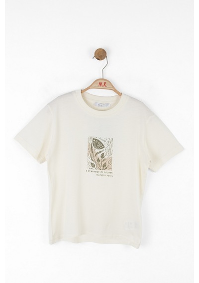Xo Kids Erkek Çocuk Tişort 4-8 Yaş 48503 Krem