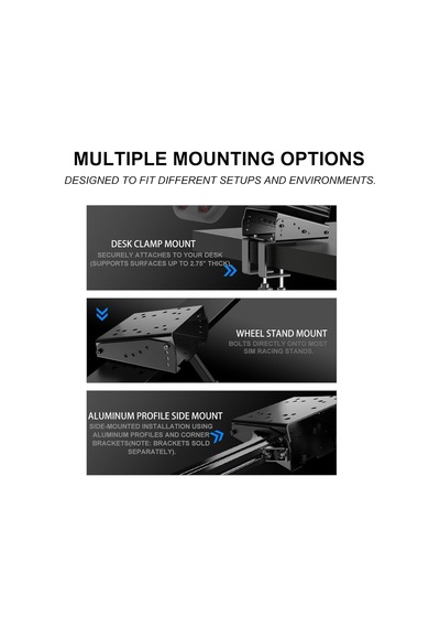 Z9 Steering Wheel Desk Mount Adjustable Tilt Angle, Clamp For Table Or Sim Racing Stand Compatible Vd4 / Vd6 / Vd10 Direct Drive Wheel Bases