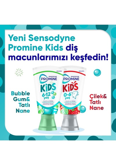 Promine 0-6 Yaş Çocuk Diş Macunu 50ml - Çilek Aromalı 50ml + Mini Boy Hediye 15ml