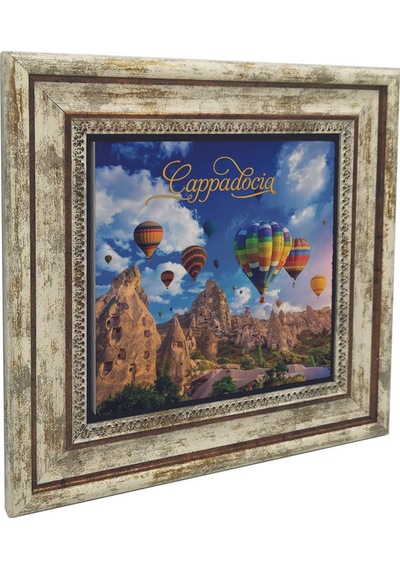 Kapadokya Baskılı Taş Tablo 25x25 731