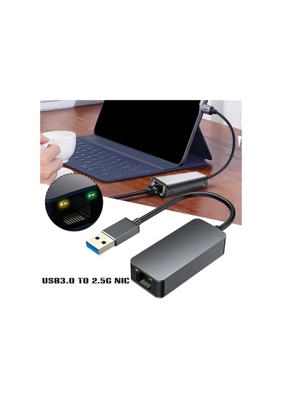 Usb To Ethernet 2500mbps 2.5g Lan İnternet Çevirici Dönüştürücü