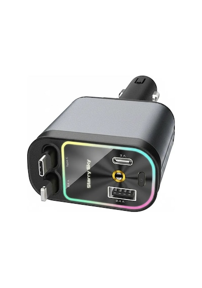 Kargo 4 Ü 1 Arada Araç Çakmaklık Şarj Cihazı 66w Type-c Hızlı Şarj Çift Usb Telefon Şarj Geri Çekilebilir
