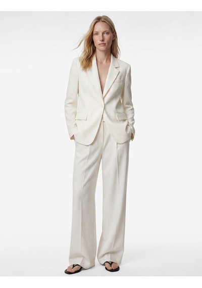 Koton Uzun Kollu Cepli Oversize Blazer Ceket Kırık Beyaz 6sak50060pw Ekru