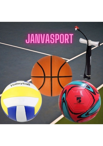 Çocuk Yetişkin Futbol Topu Voleybol Topu Basketbol Topu Seti Pompa Top Iğnesi