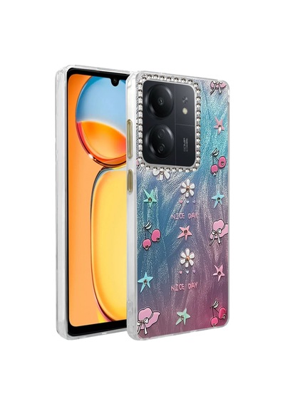 Newface - 522 - Xiaomi Redmi 13c Kılıf Blade Aynalı Desenli Kapak - - Csmo-tex - Desen 4