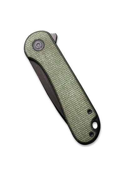 Civivi Elementum Green Canvas Micarta Handle Black Stonewashed D2 Blade,tanto Kamp Çakı Yeşil