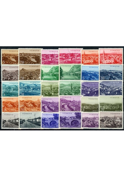 Pul Koleksiyonu,1958/60 Memleket Serisi,134 Pul Tam Seri,ASB-5062