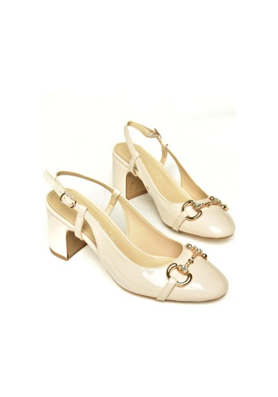 Fox Shoes U820295108 Ten Rugan Kalın Topuklu Kadın Ayakkabı Ten