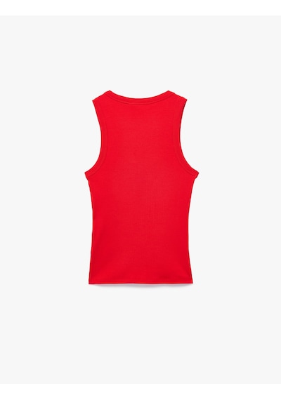 Koton Pamuklu U Yaka Slim Fit Atlet Kırmızı 6sak10269ek
