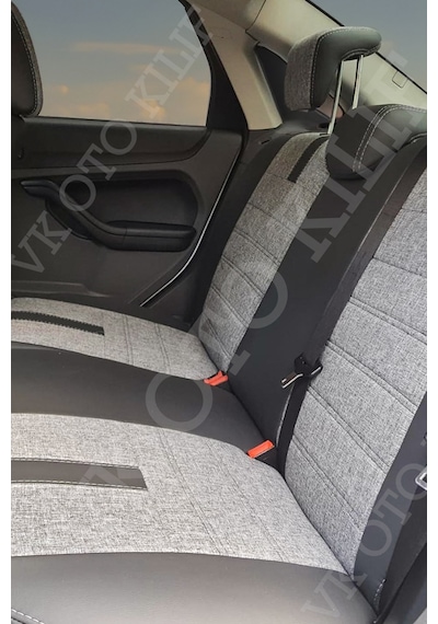 Vk Auto Ford Focus Araca Özel Koltuk Kılıfı Gri-siyah