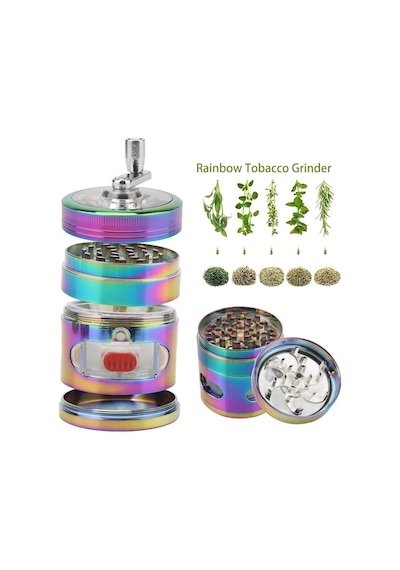 Müstesna Çelik Tutun Öğütücü Grinder Değirmenli Kapak 4 Katmanlı Hazneli