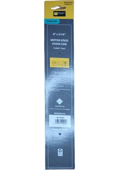 Roney Garden Motor Zincir Bileme Eğesi 3/16 4,8mm 3 Adet