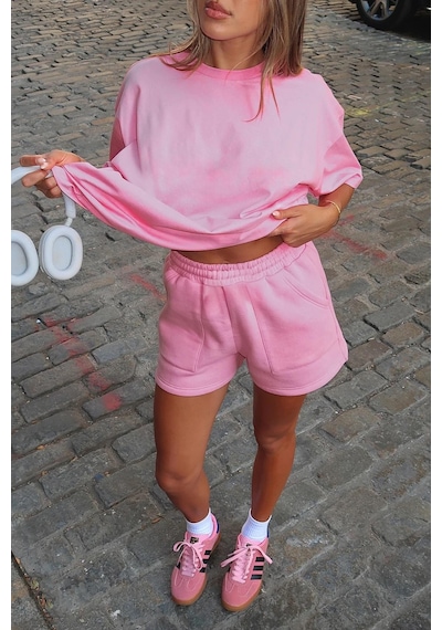 Madmext Pembe Basic Kadın Şort Mg2511 Pembe