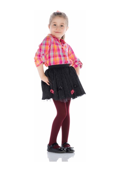 Penti Pretty Mıcro40 Cocuk Kulo Bordo Kız Çocuk Külotlu Çorap 100183863 Kırmızı