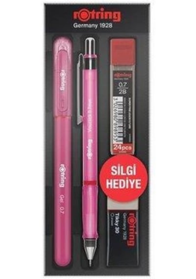 Rotring Visuclick Versatil + Jel Kalem Seti 0.7 MM Pembe