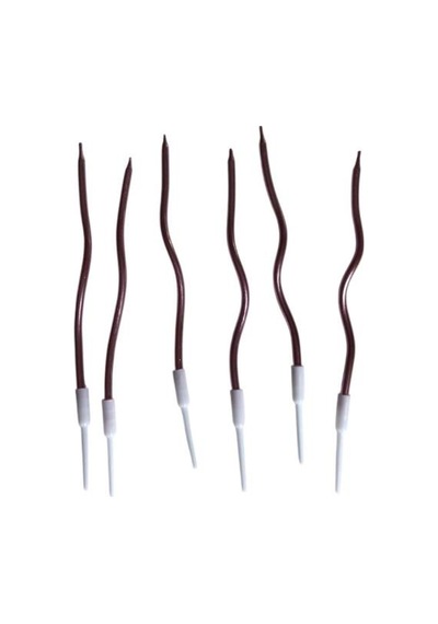 Eğik Pasta Mumu Lila Renkli 6 Lı 14 Cm