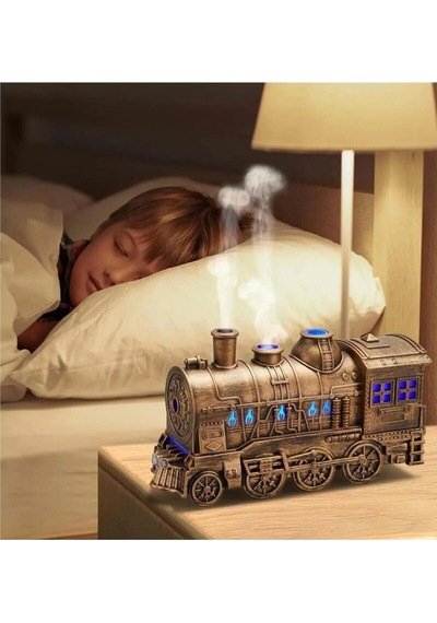 Tren Şeklinde Buharlı Oda Hava Nemlendirici Işık Fonksiyonlu Buhar Makinesi