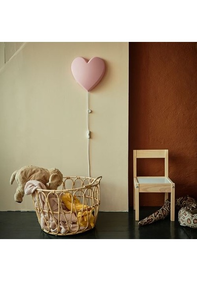 Ikea Upplyst Çocuk Duvar Lambası, Pembe, Led'li