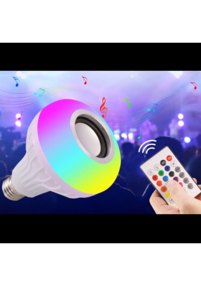 LED Ampul Işık Kablosuz Bluetooth Ses Hoparlör Kumandalı