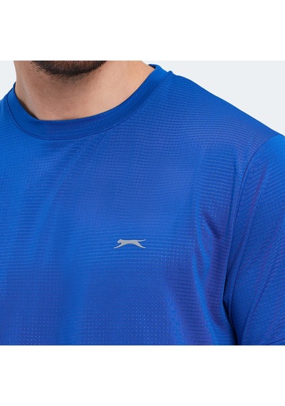 Slazenger OSWIN IN Erkek  Saks Mavi Tişört