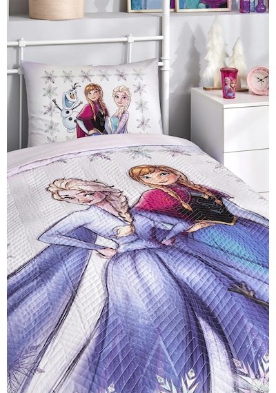 Özdilek Frozen Frosted Tek Kişilik Disney Lisanslı Lastikli Çarşaf Kapitone Çocuk Nevresim Takımı