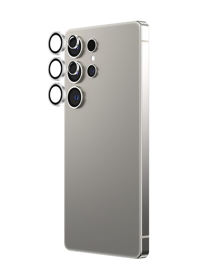 Galaxy Uyumlu S25 Ultra Amazingthing Titan Safir Kamera Lens Koruyucu Uygulama Aparatlı Gümüş