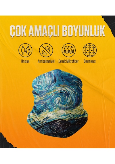 Musclecloth Çok Amaçlı Boyunluk Starry Night Mavi