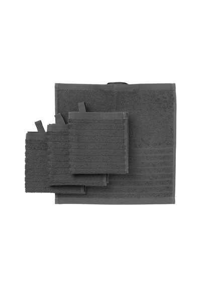 4 Adet El Havlusu, Koyu Gri Renk 30x30 Cm Pamuk,4 Li El-kurulama Havlu Genel