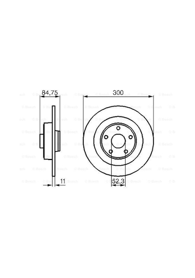 AUTO FD649353 ARKA FREN DİSKİ ESPACE IV 1.9DCI-2.0-2.2DCI-3.0DCI