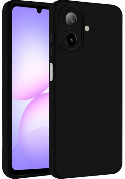 Mey İthalat Samsung Uyumlu Galaxy A07 4g Nano İçi Kadife Silikon - Siyah