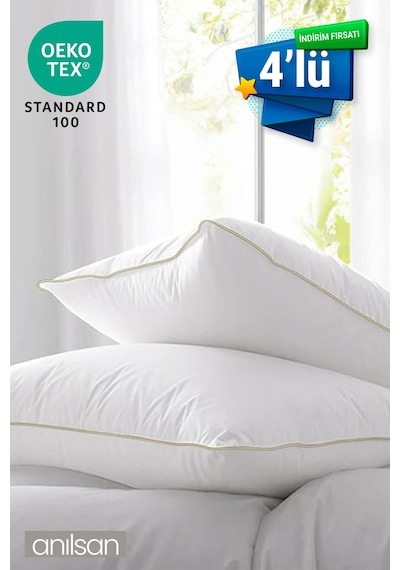 4'lü Nano Jel Yastık, 50x70cm - Otel Yastığı - Uyku Için En Iyi Yastık Seçeneği