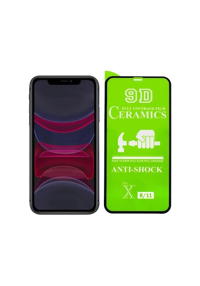 Apple Uyumlu   iPhone 11 Tam Kaplayan Ekran Koruyucu 9D Seramik Cam (424105866)