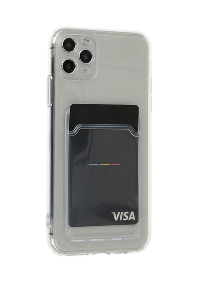 Apple iPhone Uyumlu   11 Pro Max Kılıf Kart Şeffaf Silikon - Şeffaf Şeffaf
