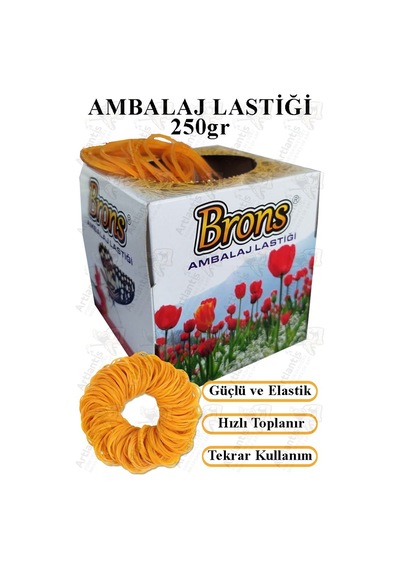 Ambalaj Lastiği 250 Gr 1 Paket Brons Para Lastigi Paket Lastiği Kopmaz %100 Kauçuk Elastik Kaliteli