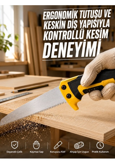 Mey İthalat Düz Bıçaklı Budama Testeresi Kılıflı Güvenli Tasarım