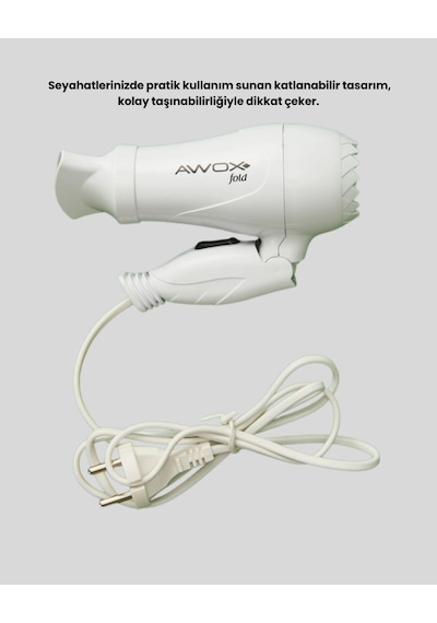 Mey İthalat Awox Mini Fön Beyaz