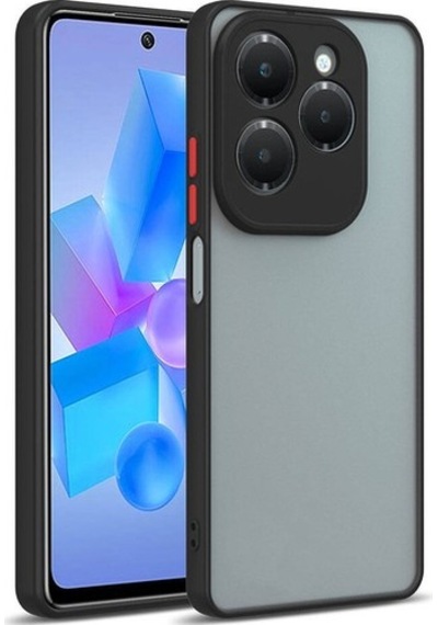 İnfinix Hot 40i Kılıf Zore Hux Kapak Siyah