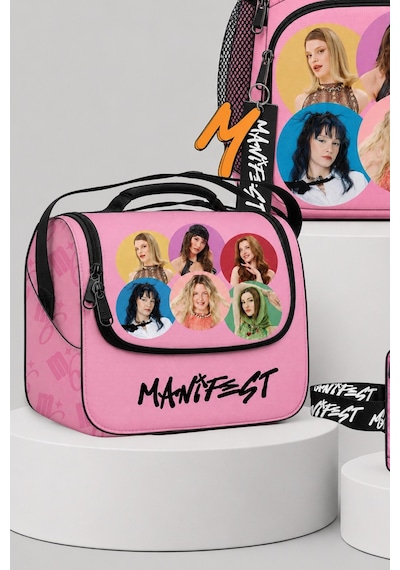 X Dekomus Lisanslı Manifest Toz Pembe Collection Okul Çantası,beslenme Çantası Ve Kalem Çantası Seti Altın
