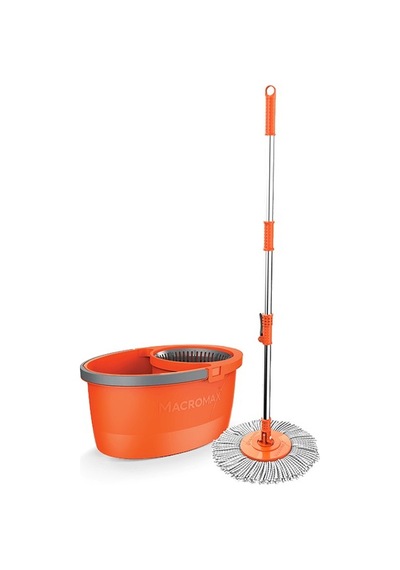 Macromax Focus Black Otomatik Temizlik Seti + 3 Lü Mercan Sünger Hediye Döner Başlıklı Mikrofiber Mop
