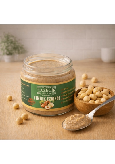 Ustagıda Tazecik %80 Fındık Ezmesi 300 Gram Glütensiz - Vegan