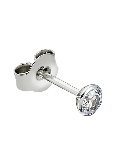 Sirius F Renk 0.14 Karat Pırlanta Tektaş Erkek Küpesi  0815E0043