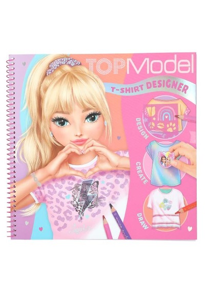 Topmodel By Depesche T-shirt Designer Tişört Tasarım Ve Boyama Kitabı - Şablonlu & Stickerlı