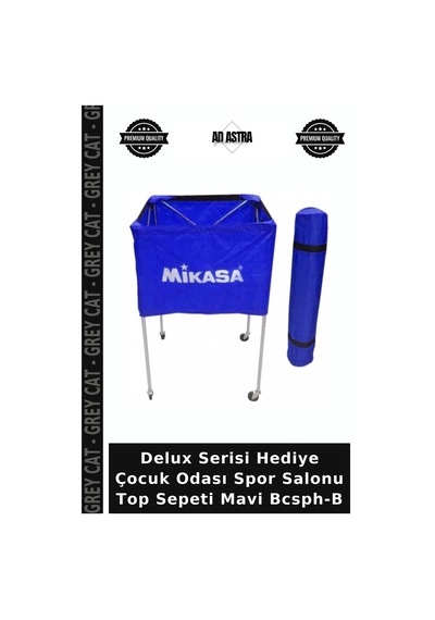 Delux Serisi Hediye Çocuk Odası Spor Salonu Top Sepeti Mavi Bcsph-b