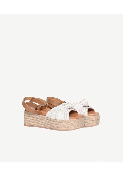 Yargıcı Kumaş Bantlı Espadril Sandalet 26ykay4021x 057 Taba
