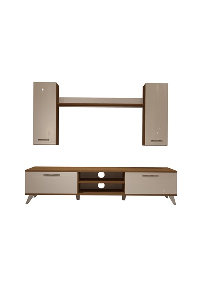 Decoraktiv Eko 5d Mdf Dvd Retro Tv Ünitesi Tv Sehpası Ceviz - Beyaz