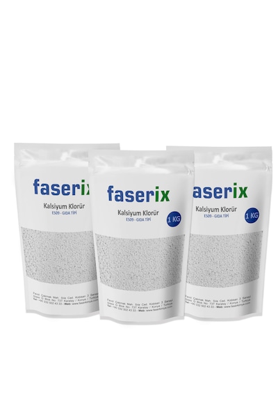 Faserix Kalsiyum Klorür E509 Gıda Tipi 3 x 1 KG